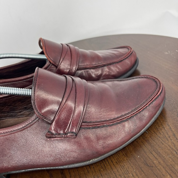 Allen Edmond‎ Bergamo Penny Loafer Shoes Men\'s 9.5D Red Leather Apron Toe main image 14